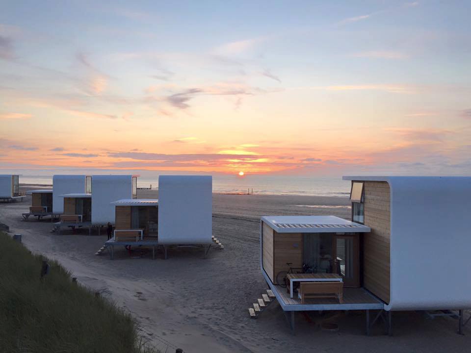 Strandhuisjes op het strand