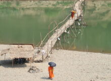 Houten brug Laos