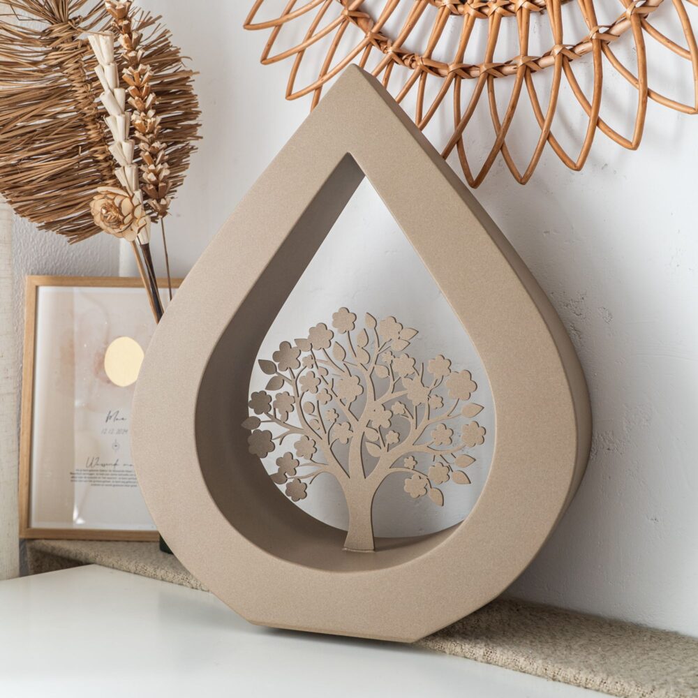 Druppel 'Arbor Vitea' (Boom des Levens) RVS-gecoat