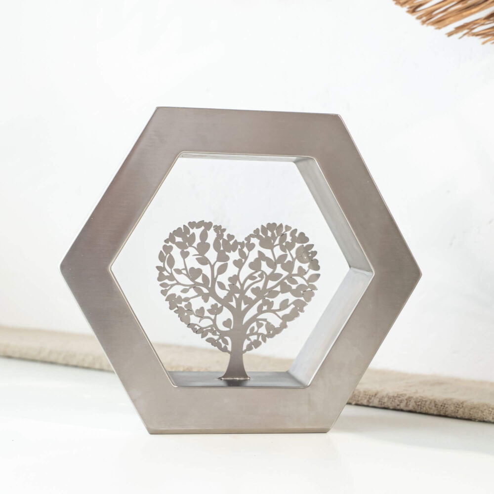 Hexagon 'Arbor Caelestis' (De Hemelse Boom) RVS-gecoat